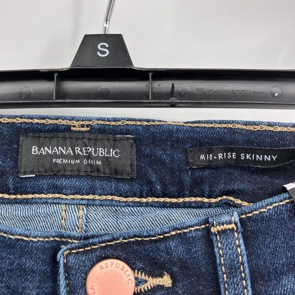 NWT Banana Republic Premium Denim Mid-Rise Skinny Ankle Jeans 28 Reg Retail $110 - Picture 3 of 7